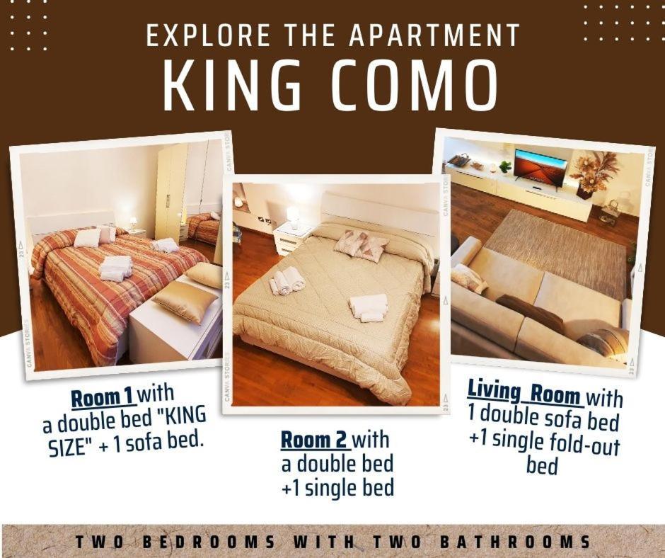 King Como Lake Center 9 Posti Letto- Grande Terrazza - 2 Bagni Privati Esterno foto