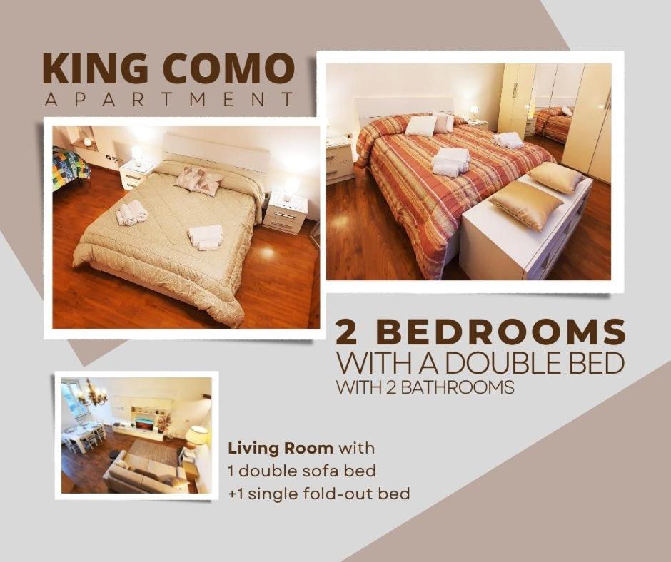 King Como Lake Center 9 Posti Letto- Grande Terrazza - 2 Bagni Privati Esterno foto