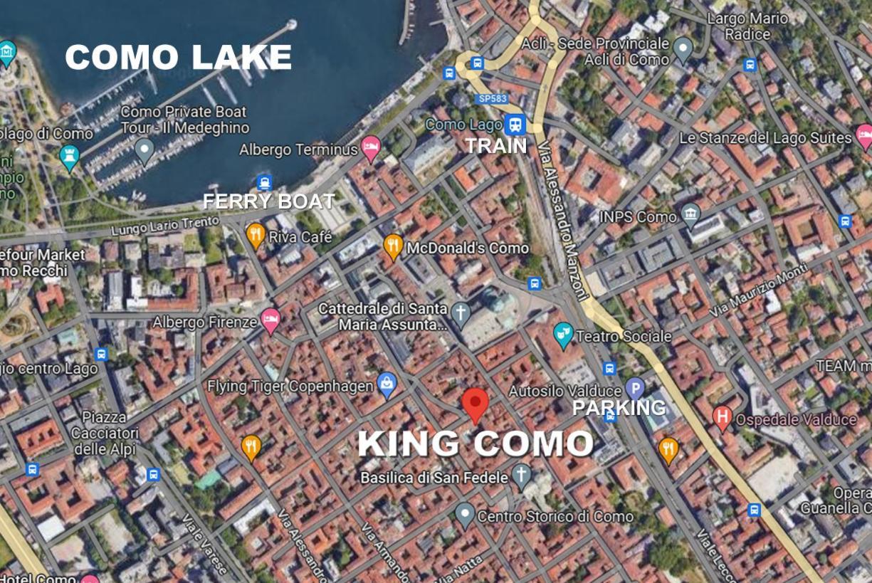 King Como Lake Center 9 Posti Letto- Grande Terrazza - 2 Bagni Privati Esterno foto